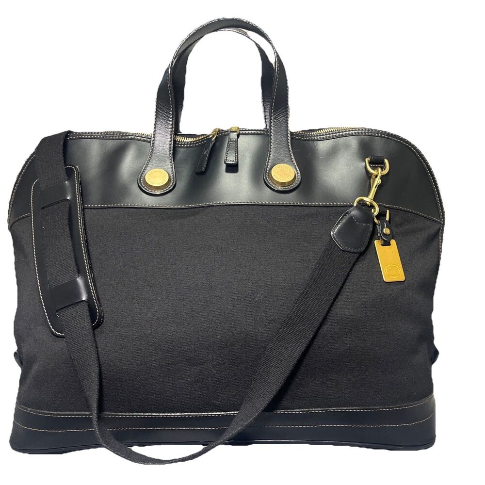 Dooney & Bourke USA Large East West Cabriolet Leather Duffle, Overnight Bag EUC